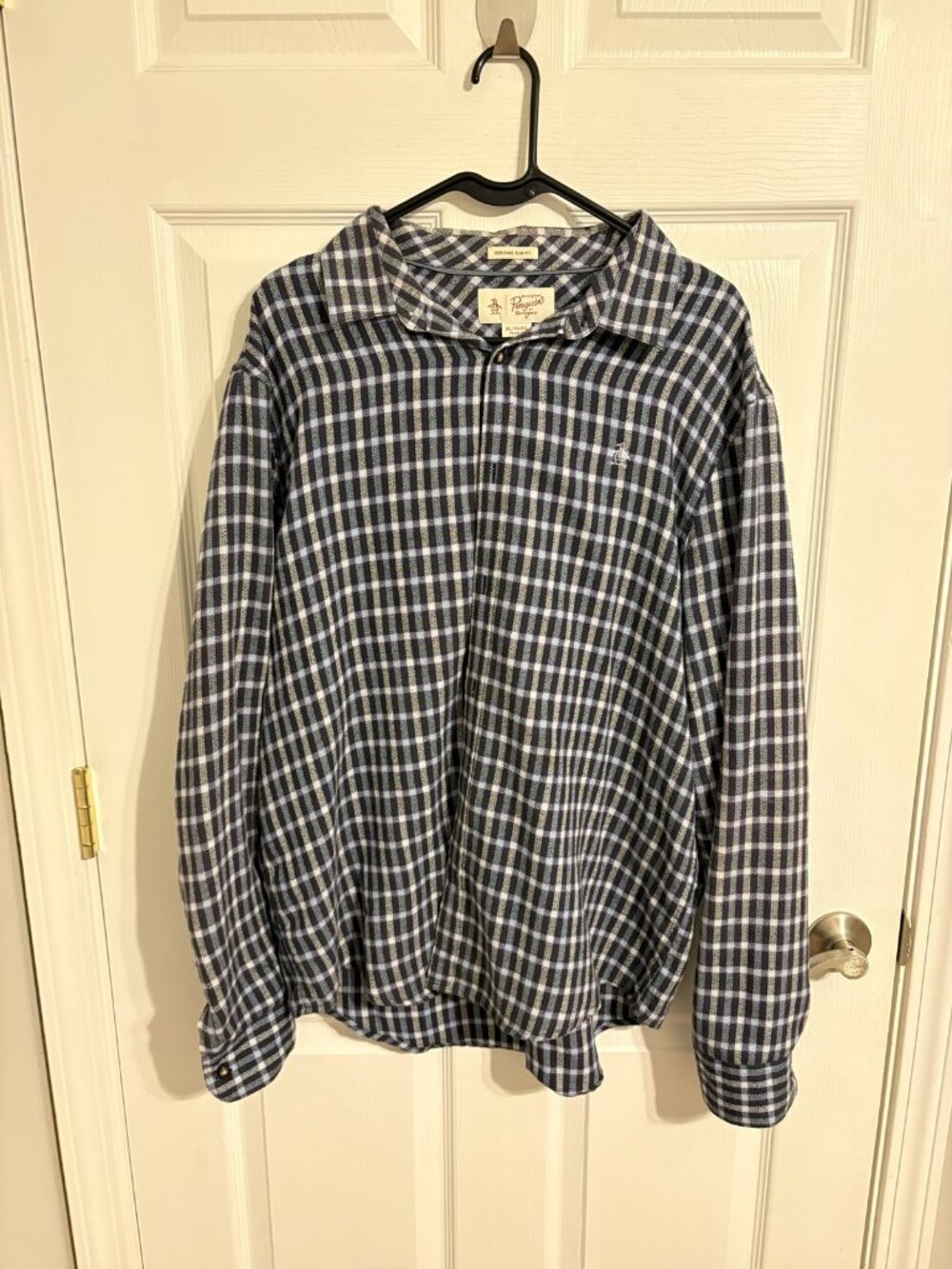 Original Penguin Munsingwear Heritage Slim Fit Flannel Shirt XL